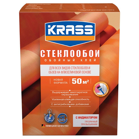 Клей обойный 500г Стеклообои Krass на сайте Стройсервис
