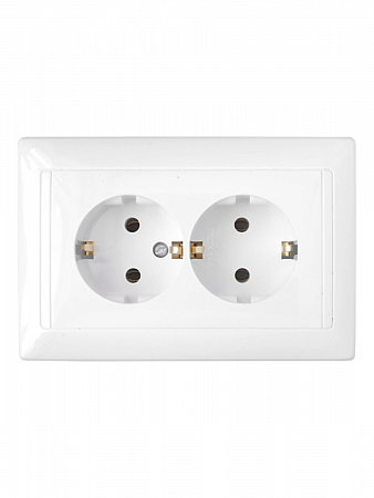 Розетка 2 мест. з/к СУ белая 16А 250В РС16-313 СВЕТОПРИБОР на сайте Стройсервис
