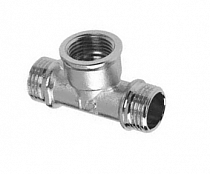 Тройник латунь 1/2" НР/ВР/НР никел. на сайте Стройсервис
