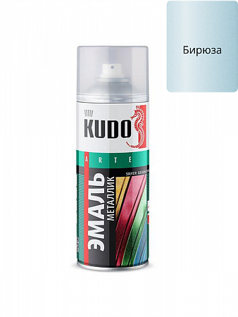 Эмаль универсальная металлик SILVER GRAIN FINISH 520мл бирюза KU-1055 KUDO на сайте Стройсервис
