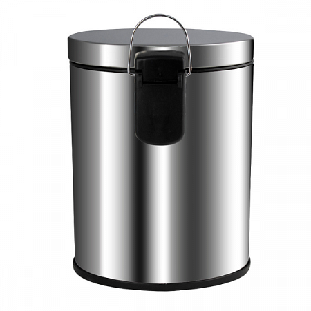 Ведро овальное 5л нерж. 205 (хром с педалью) Санакс (1)