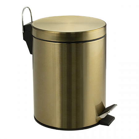 Ведро Санакс круглое 5л БРОНЗА нерж. ( бронза с педалью ) 105-В на сайте Стройсервис
