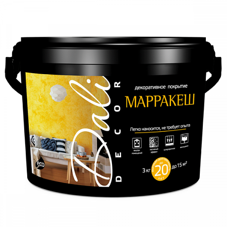 "DALI - decor" штукатурка "Марракеш", ведро 3 кг на сайте Стройсервис
