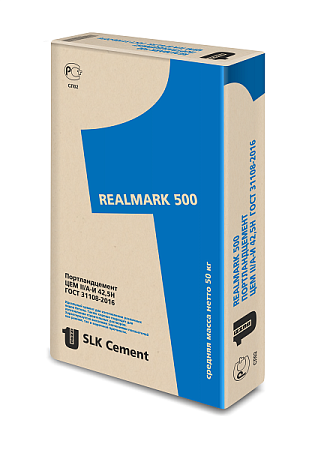 Цемент REALMARK 500 II/A-И 42,5Н 35кг Сухой Лог на сайте Стройсервис

