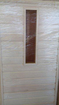 Дверь банная со стеклом 1900*800 липа, класс А на сайте Стройсервис
