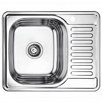 Мойка кухонна врезная Mixline (левая) 580*480 0,6мм с сифоном на сайте Стройсервис
