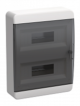 TEKFOR Корпус пластиковый навесной ЩРН-П-24 IP41 черная прозрачная дверь TF5-KP12-N-24-41-K01-K03 IEK на сайте Стройсервис
