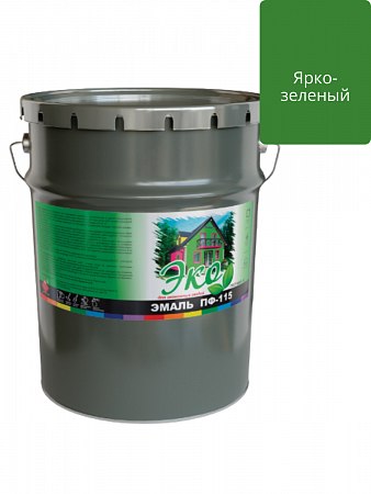 Эмаль ПФ-115 ярко-зеленая20кг ЭКО  на сайте Стройсервис

