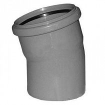 Отвод канализ. серый Ду110мм 15° РР-Н Flextron на сайте Стройсервис
