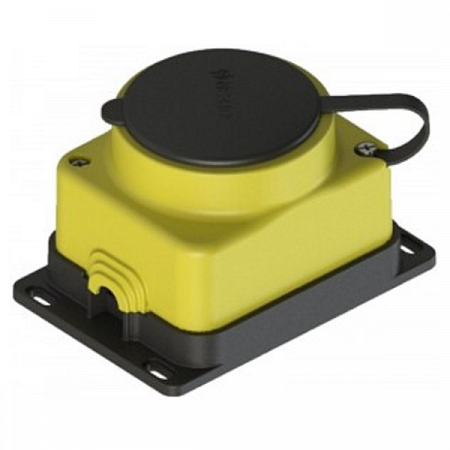 NE-AD розетка прямая 1 гн. с загл. каучук 2Р+РЕ 1х16А 220-240V IP44 Желтый 4703 на сайте Стройсервис
