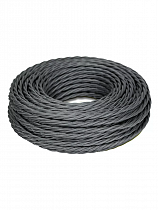 МЕЗОНИНЪ РЕТРО-провод витой 2х1,5 ГРАФИТ (бух. 50м, цена за 1м) GE70141-38 на сайте Стройсервис
