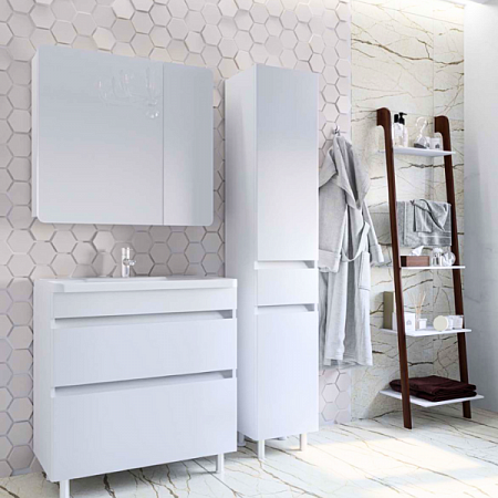 Шкаф-зеркало GS Аделина 70 (белый) на сайте Стройсервис
