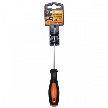 Отвертка шлицевая SL3 100 мм 73/6/2/7 Вихрь (1)