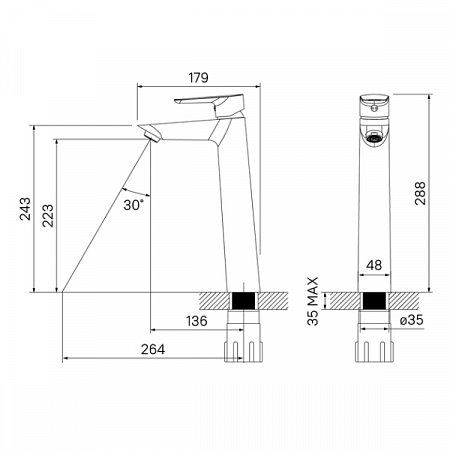Смеситель для умывальника CLOUD CLOSB01i01 белый высокий IDDIS (1)