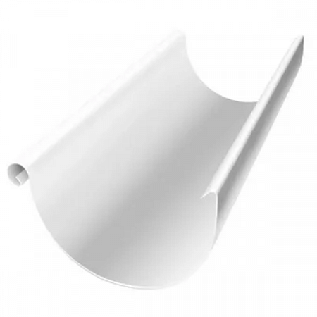 Желоб полукруглый Optima 125мм 3м RAL 9003 белый на сайте Стройсервис
