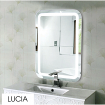 Зеркало Lucia LED 550*800 с часами 3ЛП109 Агава на сайте Стройсервис
