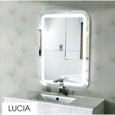 Зеркало Lucia LED 550*800 с часами 3ЛП109 Агава на сайте Стройсервис
