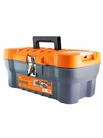 Ящик для инструментов ТЕХНИК-16, 41х21х18 см, метал. замки, лоток, два органайзера, «Рубин» TDM на сайте Стройсервис
