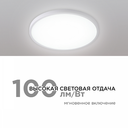 Светильник светодиод. декоративный SPIN 24W (2400lm) 4000K белый 18-125 APEYRON Electrics