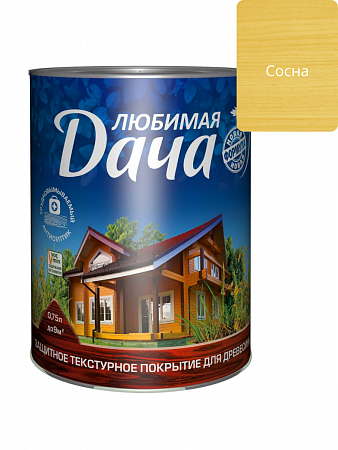 "Любимая дача" - тектурное покрытие 0,75 л (сосна) на сайте Стройсервис
