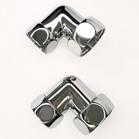 Соединение  углов. г/г 1"х3/4" (хром) INDIGO пара на сайте Стройсервис
