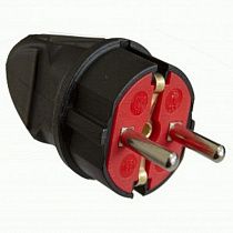 AY-KA (АЙКА) вилка 16A 250В (прямая, черная, земля) (Турция) 7913500 на сайте Стройсервис
