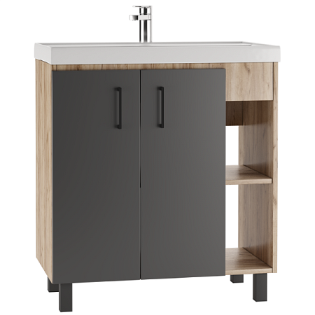 Тумба под умывальник "Фостер 80" Craft Без ящика Домино на сайте Стройсервис
