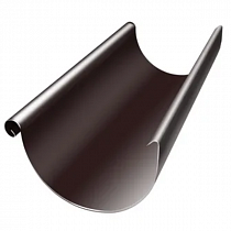 Желоб полукруглый Optima 125мм 3м RAL 8017 шоколад на сайте Стройсервис
