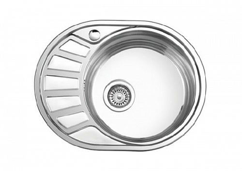 Мойка кухонна врезная LEDEME ( правая) 570*450 0,6мм с сифоном на сайте Стройсервис
