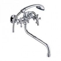 Смеситель для ванны "Cronwil" CB330-22 двухвентильный с круглым изливом на сайте Стройсервис
