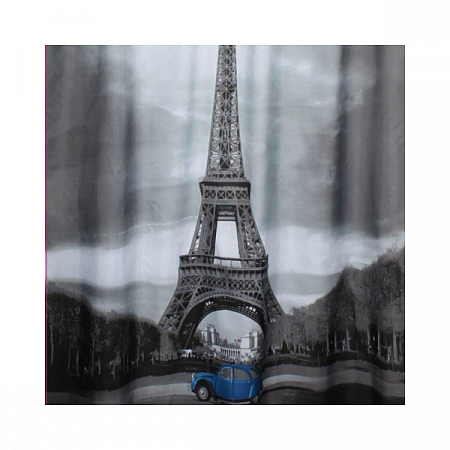 Штора для ванной комнаты "Париж" без колец  180*200 02-04 на сайте Стройсервис
