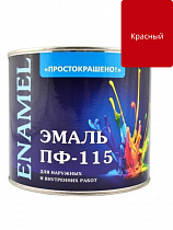 Эмаль ПФ-115 "ПРОСТОКРАШЕНО!" красная БАУ 1.8 кг на сайте Стройсервис

