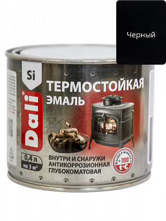 Эмаль термостойкая черный 0,4л DALI на сайте Стройсервис
