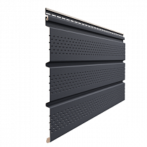 Софит Docke PREMIUM  перфорированный (Графит) 3 м на сайте Стройсервис
