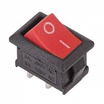 Выключатель клавишный 250В 6А (2с) "ON-OFF" красн. Mini 36-2111 Rexant