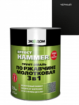 ЭкоДом Грунт-эмаль по ржавчине 3 в1 молотковая (0,9 кг) - черный на сайте Стройсервис
