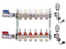 Колл. группа 10 выходов 1"х3/4" НЕРЖ. с расходомерами на сайте Стройсервис
