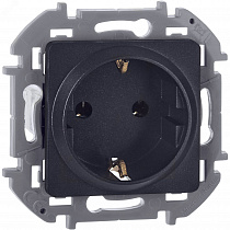 Механизм розетки 1-м СП Inspiria с/з 16А IP20 250В 2P антрацит на сайте Стройсервис
