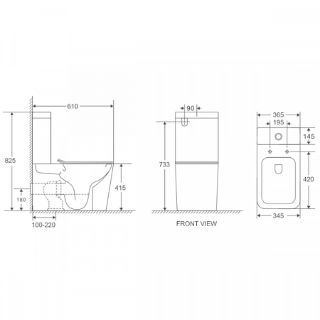 Унитаз-компакт D&K Berlin DT1437016 сиденье микролифт, белый