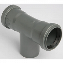 Тройник канализ. серый Ду 50*50мм 87,5° РР-Н СПЕЦИАЛЬНЫЙ Flextron на сайте Стройсервис
