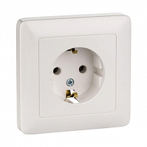 Розетка 1-м СП Хит 16А IP20 250В с заземл. без защ. шторок бел.  на сайте Стройсервис
