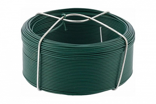 Проволока ПВХ зеленая вязальная  (d проволки1,2*2,2) 1 бухта- 50метров на сайте Стройсервис
