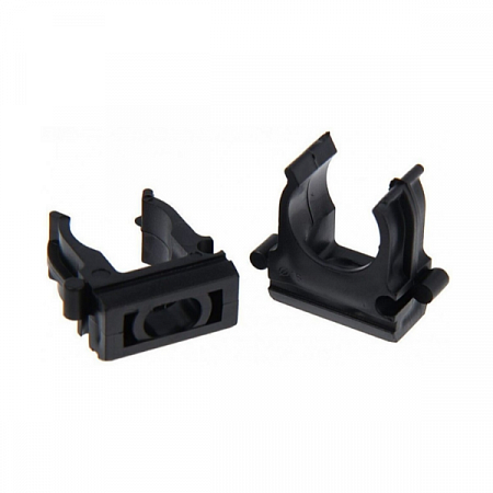 Крепеж-клипса d25 мм для электрики черный на сайте Стройсервис
