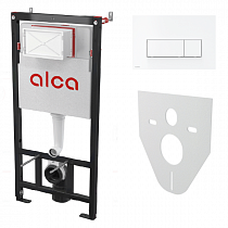 Система инсталляции для подвесного унитаза с кнопкой «AlcaPlast» AM101/1120 M570 белая на сайте Стройсервис
