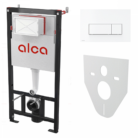 Система инсталляции для подвесного унитаза с кнопкой «AlcaPlast» AM101/1120 M570 белая на сайте Стройсервис

