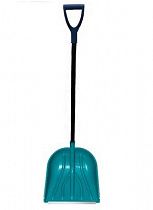 Лопата Снег пластмас. 410*430мм "Метелица" с планкой с черенком на сайте Стройсервис
