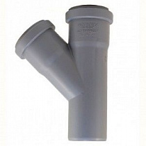 Тройник канализ. серый Ду 32*45° РР-Н Flextron на сайте Стройсервис
