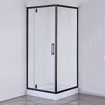 Душевое Ограждение COMFORTY 30BT 900*900*2000 черное на сайте Стройсервис
