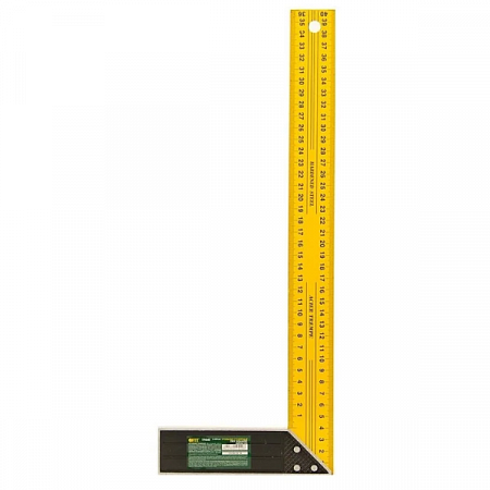 Угольник 400 мм столярный желтый усиленный на сайте Стройсервис
