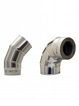 Отвод-сэндвич дымоходный 135°, диаметр 115*180 нерж./оцинк , толщина 0,5мм на сайте Стройсервис
